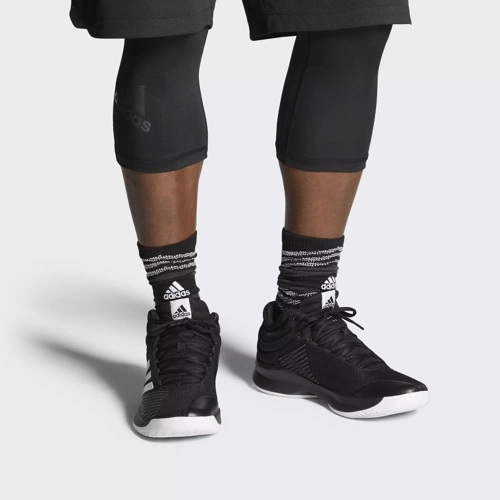 Adidas Pro Spark 2018 Tenis De Basketball Negros Para Hombre (MX-42079)